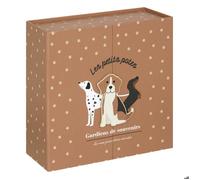 Coffret de naissance souvenirs chien 9 tiroirs beige