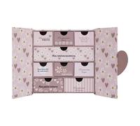 Coffret de naissance souvenirs cœurs 9 tiroirs - Rose