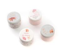 Coffret cadeau de naissance rose, gris, blanc TU