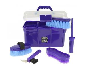 Coffret de pansage HIPPOTONIC violet L 28,5x P 21x H 20cm