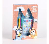 Coffret de papeterie Bluey pour garçons et filles. Design original et couleurs amusantes | Trousse scolaire Bluey, idéale pour la rentrée, sous licence officielle et design unique.