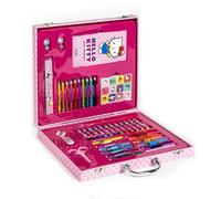 Coffret de papeterie Hello Kitty à colorier avec marqueurs et accessoires | Kit créatif Hello Kitty pour enfants : peinture, décoration et organisation des fournitures scolaires