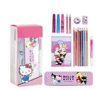 Coffret de papeterie Hello Kitty à colorier avec marqueurs et accessoires | Kit créatif Hello Kitty pour enfants : peinture, décoration et organisation des fournitures scolaires