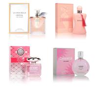 Coffret De Parfums Pour Femme, Eau De Parfum, Notes D'ambre, Eau De Cologne Florale, Cassis, Jasmin Et Bois De Gaïac, Parfum Luxueux Longue Durée (100 Ml X 4 Pièces)