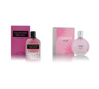 Coffret De Parfums Pour Femme Valentine Milano&change Eau De Parfum Notes D'ambre Floral Cologne Avec Cassis, Jasmin Et Bois De Gaïac Parfum Luxueux Longue Durée (3,4 Oz/100 Ml X 2 Pièces)