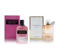 Coffret De Parfums Pour Femmes Valentine Milano Et La Vida Bella, Eau De Parfum Aux Notes D'ambre, De Fleur De Cologne Florale, De Cassis, De Jasmin Et De Bois De Gaïac, Parfum Luxueux Longue Dur