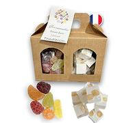 Coffret de Pâtes de fruits et Nougats tendres - Idée cadeaux plaisir et original - Box surprise à offrir - Panier de confiserie sucrée specialites artisanales parfum fruit et nougat tendre