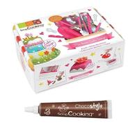 Coffret de pâtisserie - SCRAP COOKING - Ma boîte à Cake design - Multicolore - 4 outils - Stylo chocolat
