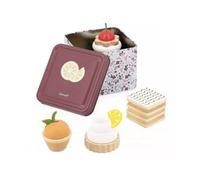 JANOD - Coffret en Métal Twist - 1 Boîte en Métal + 4 Pâtisseries en Bois et Feutrine - Jouet d'Imitation et Imagination - Dès 3 Ans, J06627