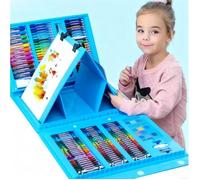 Coffret de peinture 208 pièces - Coffret de peinture pour enfants - Excellent choix pour les cadeaux d'enfants - Bleu