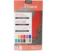 Coffret de peinture - PEBEO - Prisme Fantasy - 12 pots de 20 ml - Effet alvéolé - Multi-supports