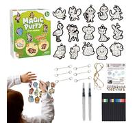 Coffret De Peinture Texturée En Mousse - Loisirs Créatifs Peinture Et Art,Ensemble Artistique de Dessin à Texture Mousse,Pour Les Projets Créatifs, La Décoration De La Maison, L'École, Les Fêtes Et