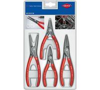 Coffret de pinces à Circlips - KNIPEX - 4 pièces - Acier à ressort - Manches anti-glissants - Noir