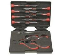 Coffret de pinces et tournevis électroniques, 10 pièces