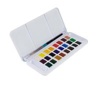 Coffret de poche aquarelle - DALER ROWNEY - Aquafine - 24 demi-godets - Pinceau inclus - Multicolore