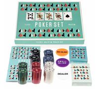 Coffret de Poker Texas Hold'em Rex London Bleu 17,6x23,2x5,4 cm