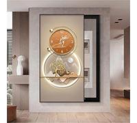 Coffret De Protection for Tableau Électrique avec Horloge, Panneau Électrique Décoratif Mural, Cache-disjoncteur Et Compteur Électrique, Peinture Décorative for La Maison(C,40x60cm)