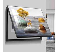 Coffret de Protection pour Tableau électrique - Cache-Compteur électrique décoratif pour intérieur, élégant boîtier de Distribution électrique dissimulant des Tableaux, idéal pour