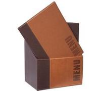 Coffret de protège-menus contemporains securit a4 marron Marron G