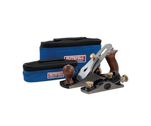 Coffret de rabots Faithfull n° 4 et n° 6012 avec sacs de rangement en toile - Rabots à main en fonte usinés avec précision pour le lissage, l'ébarbage et le travail du bois de bout