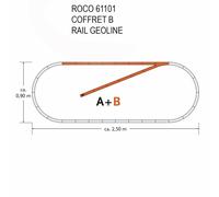 Coffret de rails Geoline B -HO-1/87-ROCO 61101