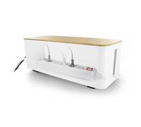 Coffret de rangement câbles - LIFEBOX - Grande taille - Couvercle en bois - Résistant à la chaleur - Mixte