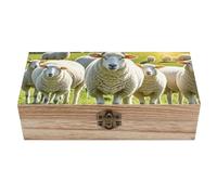 Coffret de rangement en bois avec couvercle à charnière - Coffret décoratif verrouillable pour souvenirs - Boîtes rustiques en bois pour loisirs créatifs et beaux-arts - Coffret cadeau en bois motif m