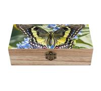Coffret de rangement en bois avec couvercle à charnière - Coffret décoratif verrouillable pour souvenirs - Boîtes en bois rustiques pour loisirs créatifs et beaux-arts - Joli coffret cadeau en bois av