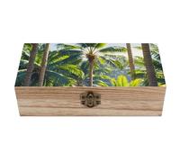 Coffret de rangement en bois avec couvercle à charnière - Coffret décoratif verrouillable pour souvenirs - Boîtes en bois rustiques pour loisirs créatifs et beaux-arts - Coffret cadeau en bois avec mo