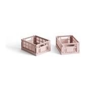 Coffret de rangement HAY Colour Crate Mini Lot de 2 Blush