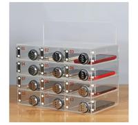 Coffret De Rangement Mural Verrouillable Pour Téléphone Portable En Acrylique Transparent Avec Serrure À Combinaison, Armoire De Rangement Pour Téléphone Portable Avec Compartiments(Clear-C,25Slots)