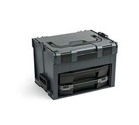 Coffret de rangement outils L-BOXX LSBoxx 306 anthracite | avec iBoxx 72 noire et tiroir LS 72 noir, système de rangement empilabl