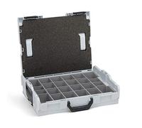 Coffret de rangement pliable en plastique avec set de boîtes intérieures K3 | L-BOXX 102 (gris) | Mallette à outils professionnelle vide avec inserts modulaires