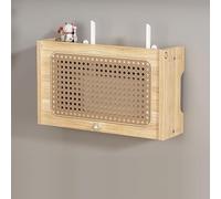 Coffret de Rangement pour Routeur, Boîtier de Rangement Ventilé pour Routeur Wi-FI, Armoire Ventilée, Solution de Rangement et de Décoration Optimisée(Yellow,40*11.5*23cm/15.7*4.5*9in)