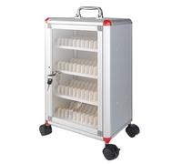 Coffret de rangement pour téléphone portable, boîte de rangement de bureau en acrylique, armoire de rangement pour téléphone portable en alliage d'aluminium avec serrure, coffre-fort pour té