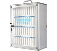 Coffret de rangement pour téléphone portable, boîte de rangement de bureau en acrylique avec serrure, armoire de rangement transparente pour téléphone portable - Coffre-fort sécurisé pour té