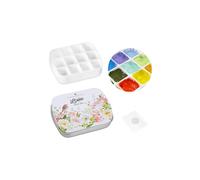 Coffret de rangement pour vernis à ongles gel style mini, style aquarelle, avec motif d'oiseaux et de fleurs (2 pièces).