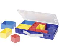Hünersdorff Boîte à assortiment PP PREMIUM - 14 compartiments, poignée de transport, bleu