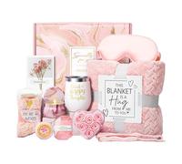 Coffret de relaxation bien-être avec couverture en flanelle - Panier de spa pour soins personnels pour anniversaire de femme, récupération post-partum, fête des mères, retraite, soulagement du stress,