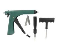 Coffret de réparation complet pour pneumatiques tubeless comprenant outils de perçage du pneumatique, outil d'insertion et 15