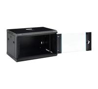 Coffret de réseau Mural 6U 19" IP20 600x450x350 mm en Acier | Fixation murale ou pose sur table, acier laminé à froid, porte verrouillable, panneaux latéraux amovibles, compatibilité 19"