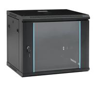 Coffret de réseau mural - vidaXL - 9U - Acier laminé à froid - Panneaux latéraux amovibles - 600x450x510 mm