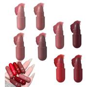 Coffret de Rouges à Lèvres Format Voyage | 8 Couleurs de Baume à Lèvres,Rouge à Brillant Longue Tenue,Pour Fille Femme Ado Fête Mariage Été Maison