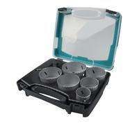 Wolfcraft Coffret trépans 5423000 Électricité – Diamètres 40, 54, 65, 68, 74, 86 mm – 8 pièces