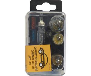 Coffret de secours 12V H1/H7 - 6 ampoules et 2 fusibles SODELEC - 16275