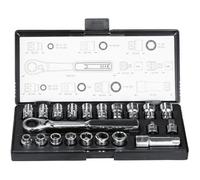 Coffret Clé à cliquet douilles traversantes métriques et en pouces MAKITA B-65604