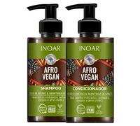 Coffret de shampoing et revitalisant afro vegan INOAR à l'huile de ricin et au beurre de karité