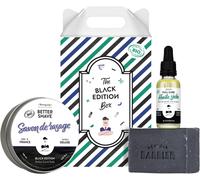 Coffret De Soin Pour Homme De Monsieur Barbier Black Edition Tonka Français, Naturel Et Vegan Visage, Rasage, Barbe & Cheveux Pour Un Kit D'entretien Premium Complet Le Cadeau Beauté Idéal