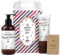 Coffret De Soin Pour Homme De Monsieur Barbier Français, Naturel Et Végan Visage & Peau Crème Hydratante Matifiante, Nettoyant Exfoliant Et Ssurgras Rhassoul Kit Cadeau Beauté