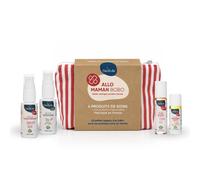 Coffret de soins bébé bio Allô Maman Bobo avec pochette tissu zippée